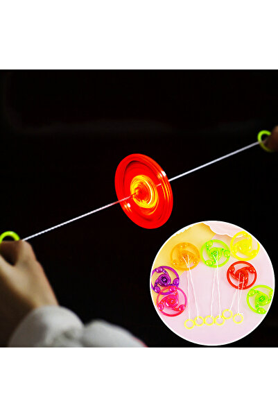 Choice 6pcs 6 Pcs Fun Hand Pulled LED Light Up Flywheel Toys Children's Day P...