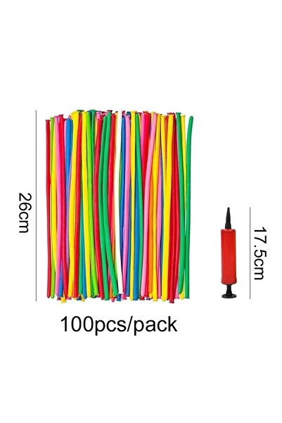Choice Other 100ct 1dqt 100pcs Balloon Long Strip Spiral Style Color Latex Ga...