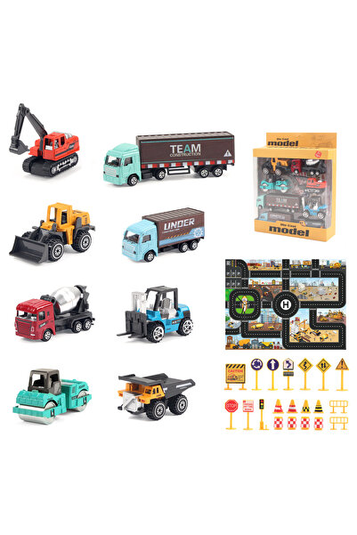 choice2 C with Color box 6pcs/set Alloy Engineering Truck Toy Car Classic Con...