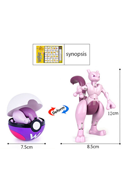 Choice4 04 High Quality Pokemon Ball Deformation Toy Pikachu Mewtwo Gyarados ...