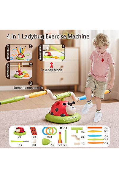 Choice 4-in-1 Ladybug Sport Entertainment Game Toy Multifunction Rope Skippin...