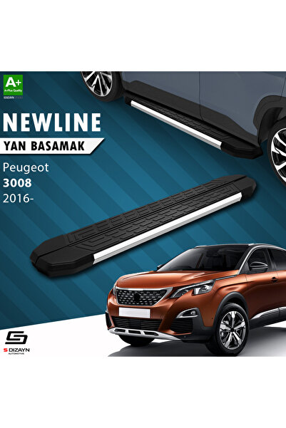 S Dizayn Peugeot 3008 2 NewLine Krom Yan Basamak 183 Cm 2016-2023 A+ Kalite P...