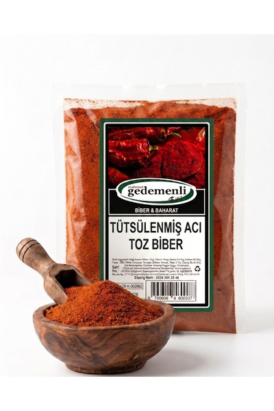 GEDEMENLİ Tütsülenmiş Acı Toz Biber 250 Gr