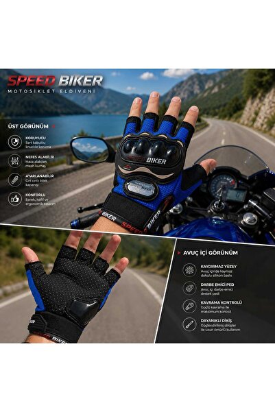 BabeMotor BabeBiker 3 Mevsim Korumalı Eldiven Kısa C E En13594 Onaylı