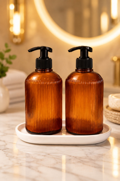 ANGDESİGN 3 Piece Set | |   Marbella Liquid Soap Dispenser 2Nd Generation Sta...