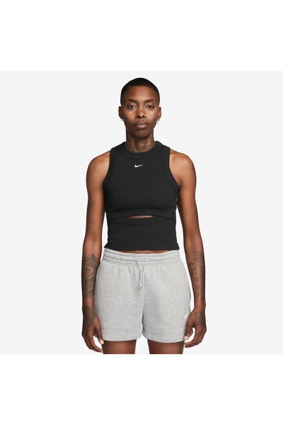 Nike W NSW CHILL KNIT RIB TANK IF0238-010 Μαύρο