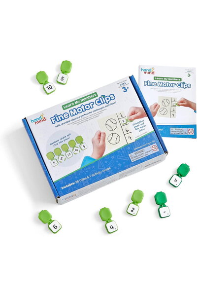 Hand2Mind Jucarie Educativa Clipsuri senzoriale - Invata numerele, 38 piese, ...