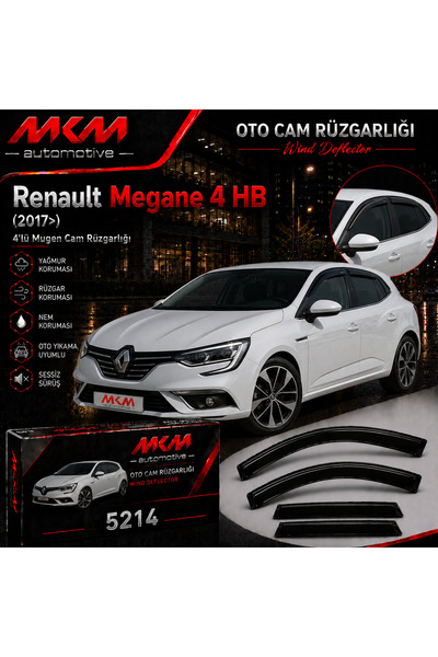 MKM Renault Megane 4 Hb 4'lü Mugen Cam Rüzgarlığı 2017 Ve Üzeri