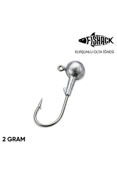 Fishack Jighead - Zoka - Kurşunlu Olta İğnesi - Gümüş - 2 gr