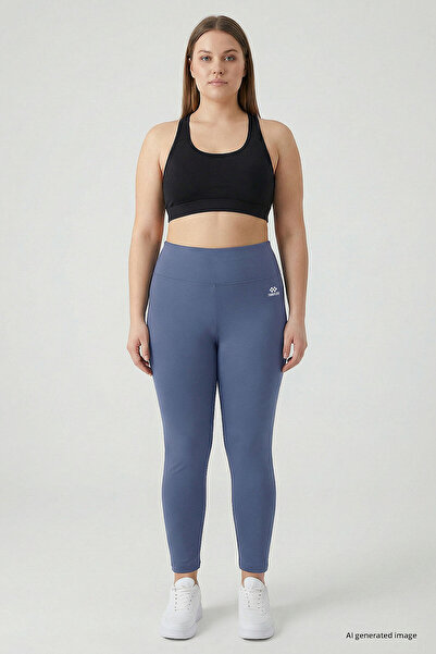 TOMMY LIFE Petrol High Waist Slimming Plus Size Women's Tights - 94650