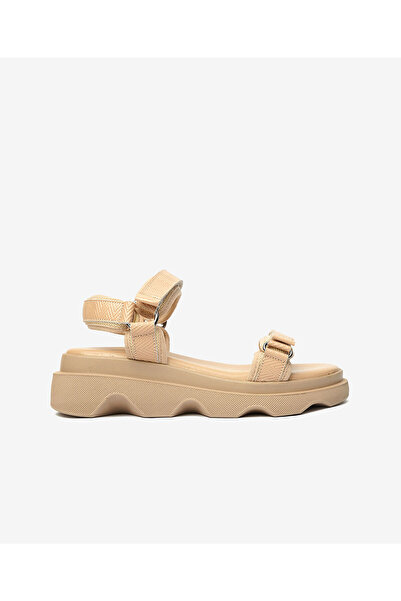 Greyder Kadın Krem Hakiki Deri Sandalet 4Y2WS59059