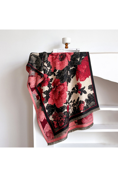 choice2 Y80 Women Imitation Cashmere Scarves Design Thick Blanket Pashmina Wa...