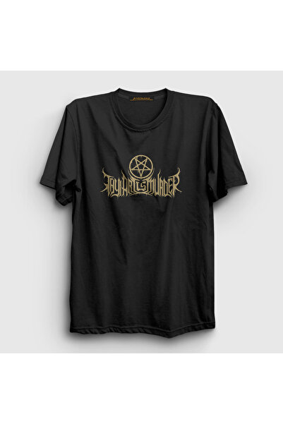 Presmono Unisex crni logo Thy Art Is Murder T-shirt 383541tt