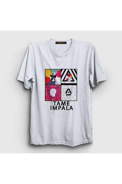 Presmono Unisex beli poster Tame Impala T-shirt 385401tt