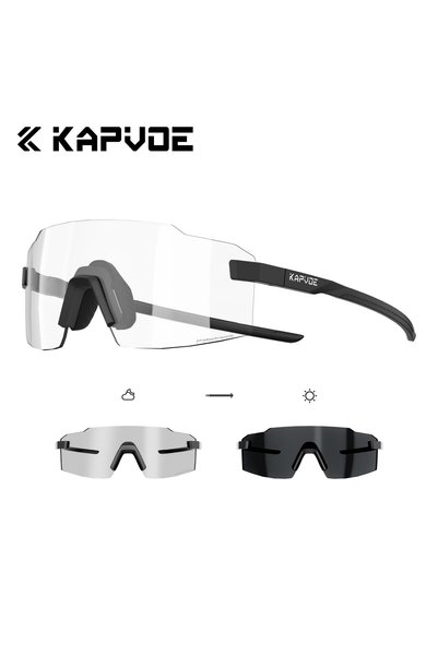KAPVOE Photochromic-01 Photochromic Runnning Sunglasses Light-Weight Cycling ...
