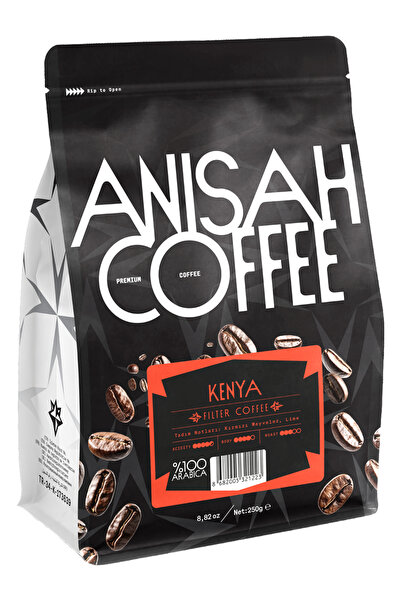 Anisah Coffee Kenya Öğütülmüş Filtre Kahve | 250gr | %100 Arabica | Medium Roast
