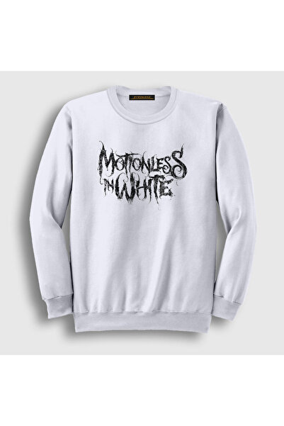 Presmono Unisex bela majica sa logotipom Motionless In White 166242tt