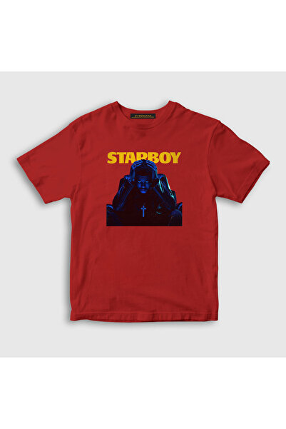 Presmono Unisex dečja crvena Starboy kapa The Weeknd T-shirt 159541tt