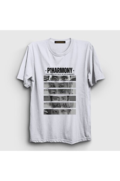 Presmono Unisex White Eyes K-Pop P1Harmony T-Shirt 619847Tt