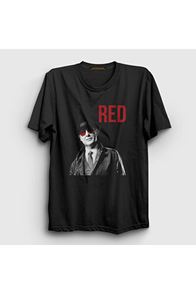 Presmono Unisex Crno Crveno The Blacklist T-shirt 183760tt