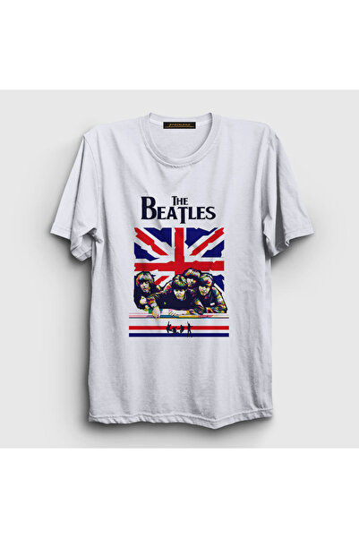 Presmono Unisex bela UK The Beatles T-shirt 115613tt