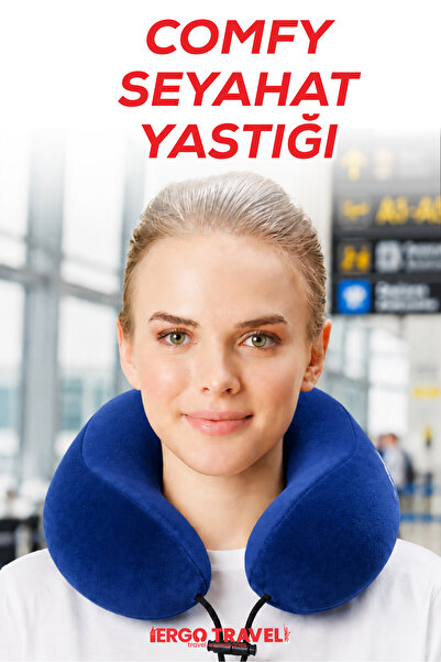 Viscofoam Comfy Ortopedik Seyahat Yastığı Visco Boyun Destekli Seyahat Yastığ...