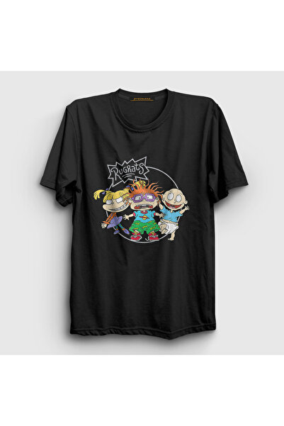 Presmono Unisex Black Angelica Chuckie Tommy Rugrats T-Shirt 557840Tt