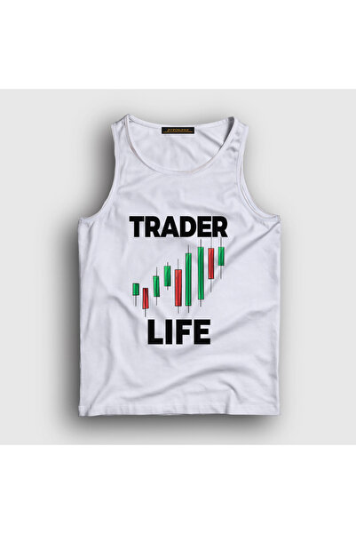 Presmono Tricou alb unisex pentru bursă Trader Trader Life 558438tt