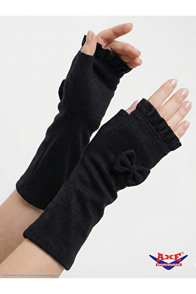 AXE SPORTSWEAR Women's Winter Soft Textured Fingerless Cashmere Long Gloves w...