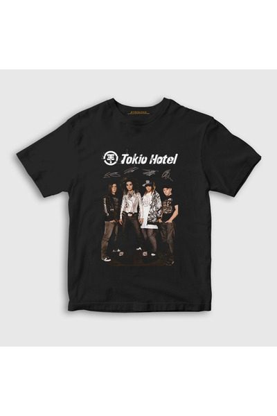 Presmono Unisex Kids Black Signs Tokio Hotel T-Shirt 600729Tt