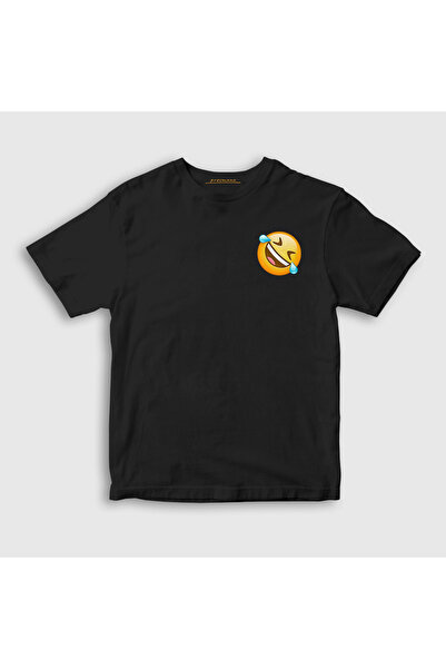Presmono Crni Emoji Instagram T-shirt - Unisex dete, suze izlaze iz očiju od ...