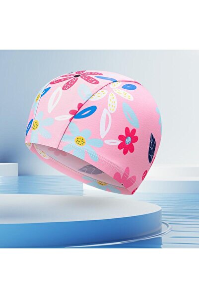 Choice6 A4 Children Pool Swimming Cap Cartoon Animal Print Waterproof High El...