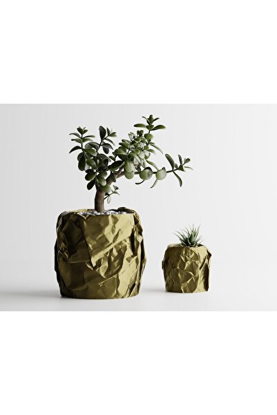 Sani Ghiveci decorativ Sani, Miami, mic 114 x 114 x 107 mm, Bronz
