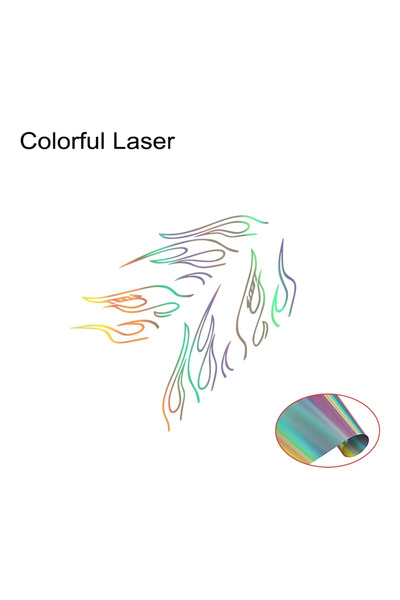 Choice Colorful Laser Funny Car Stickers Flame Decor Decals Outdoor Vinyl Sel...
