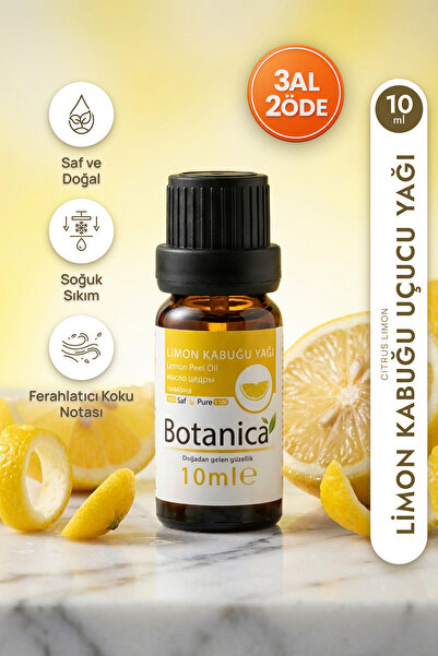 botanica %100 Saf Limon Kabuğu Yağı Cilt Aydınlatıcı Yağlı Cilt Bakımı Doğal ...