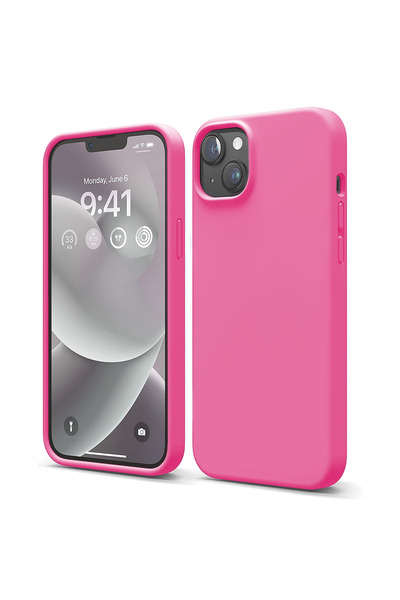 Casey Studios Silicone case iPhone 14, with microfiber, thin, protective, rai...
