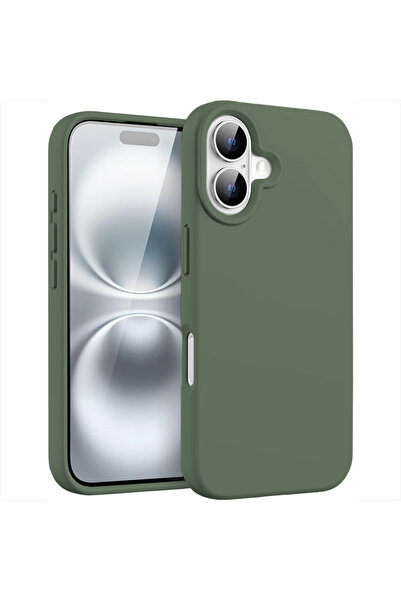 Casey Studios Silicone case iPhone 16, with microfiber, thin, protective, rai...