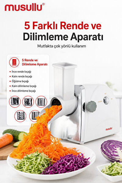 Musullu Et Kıyma Makinesi Domates, Sucuk, Sosis, İçli Köfte ve Rende Başlıkları Hediye