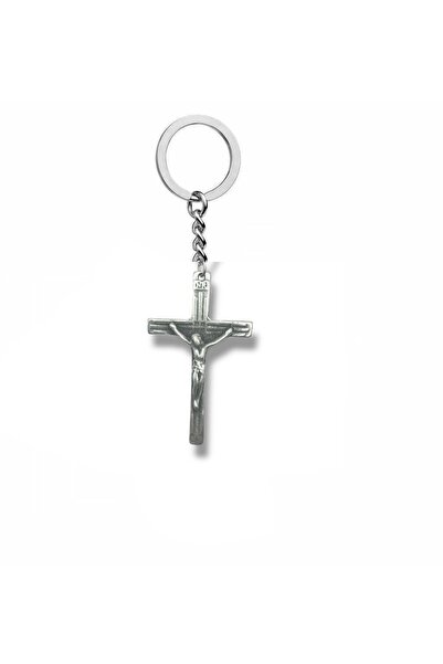 Herşey Nota Hz. Jesus Cross Keychain – Metal Jewelry, Religious & Symbolic Style