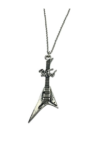 Herşey Nota Pink Floyd Electric Guitar Figured Rock Music Necklace – Unisex C...