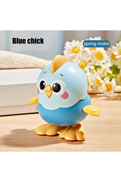choice2 Blue Novelty Clockwork Cartoon Jumping Chicken Toy,Interactive Crawli...