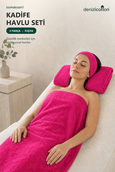 denizlicotton Set de prosoape din catifea supersoft special pentru centrele d...