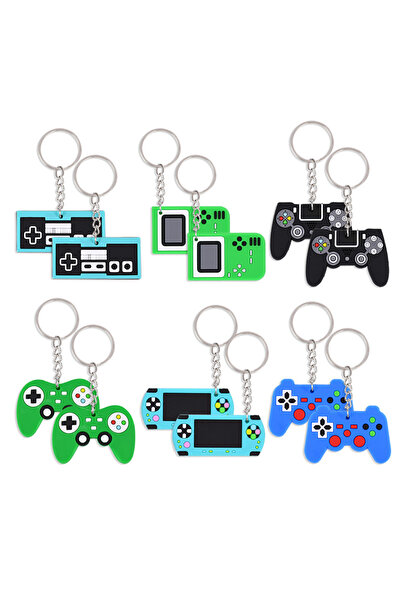 Choice 12Pcs 6/12/24Pcs Video Game Machine PVC Keychains Kids Birthday Party ...