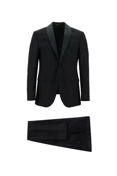 Abdullah Kiğılı 7 Drop Slim Fit Slim Fit Shawl Collar Tuxedo & Groom Suit