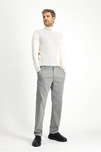 Kiğılı Regular Fit Standard Cut Patterned Lycra Canvas / Chino Trousers