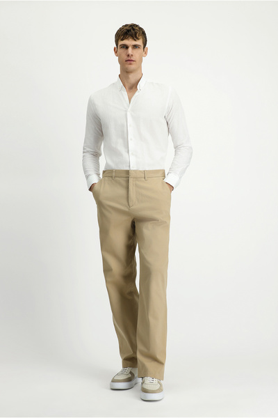 Kiğılı Pantaloni din Lycra Canvas / Chino cu croială standard