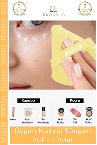Denguva #MakyajSüngeri Profesyonel Yumuşak Puf Göz Altı Kapatıcı Fondöten Pud...