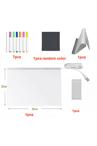 Choice1 20x30cm Rewritable DIY Children's Glowing Drawing Board Message Lamp ...