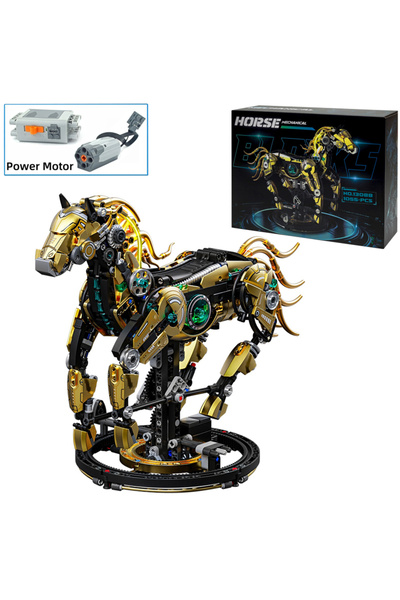 Choice1 1055pcs with Power unit 2025 Mechanical Horse Animal Building Blocks ...