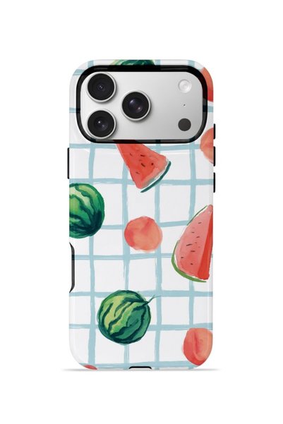PiyasaSepeti iPhone 17 Pro Vorian Double Layer Case Watermelon Grid